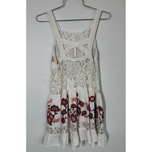 For Love & Lemons Women's Isabella Mini Dress Boho Embroidered Lace Gypsy Size S - Picture 4 of 9
